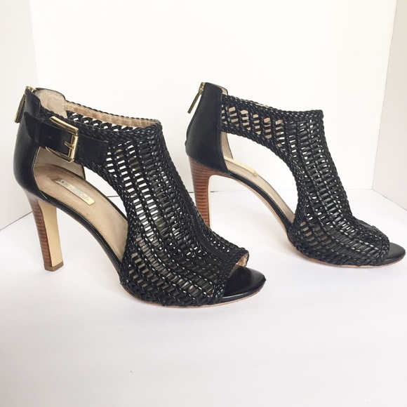 Louise et Cie Shoes - LOUISE et CIE Sheree Black Peep toe Woven Sandals